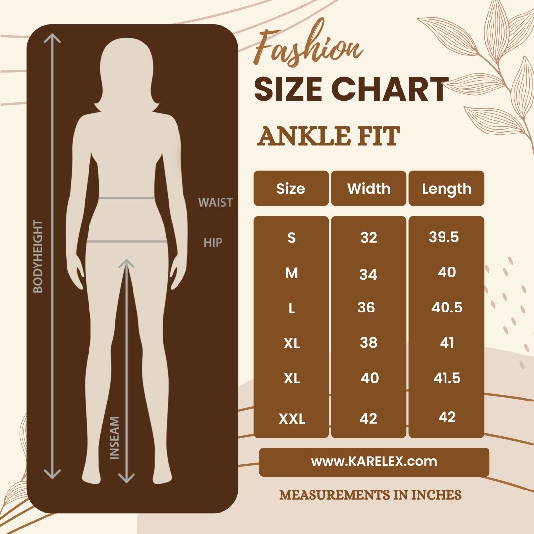 Size Chart Inches